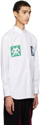 Comme des Garçons Shirt White Invader Edition Graphic Shirt