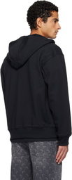 Marine Serre Black Moon Logo Zipped Hoodie