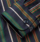 Etro - Striped Silk-Twill Shirt - Green