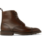 George Cleverley - Toby Pebble-Grain Leather Brogue Boots - Brown