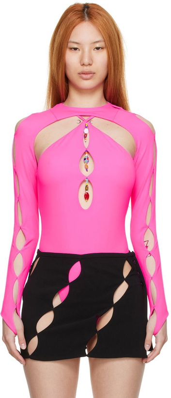 Photo: Marshall Columbia SSENSE Exclusive Pink Nylon Long Sleeve T-Shirt