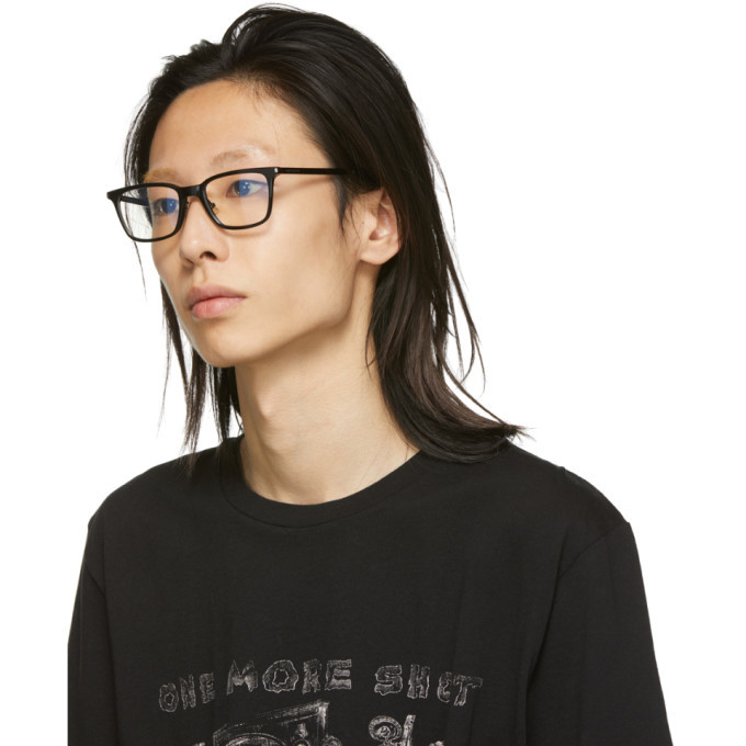 Saint Laurent Black Rounded Square Glasses