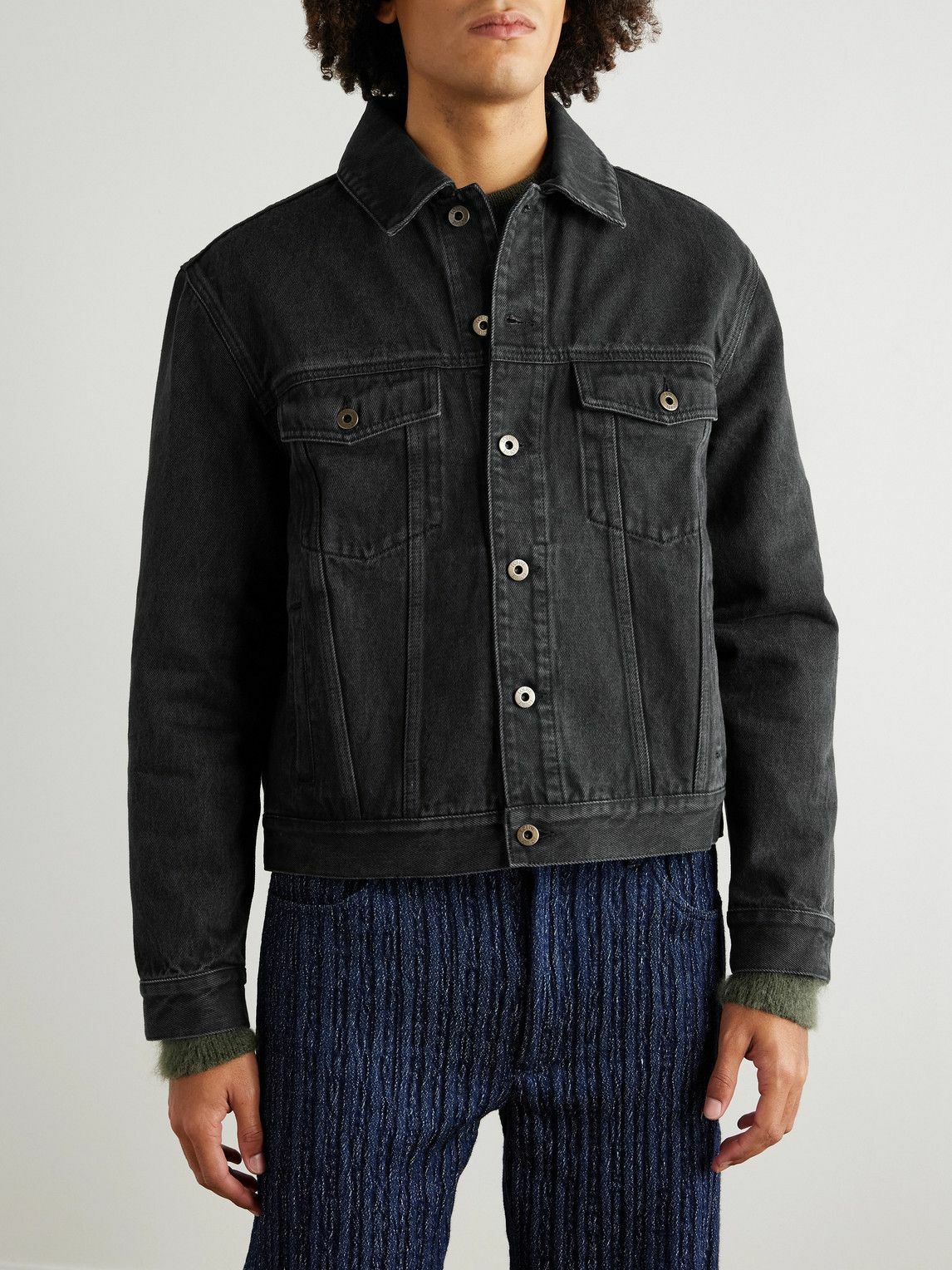 LOEWE - Anagram Logo-Appliquéd Denim Jacket - Black