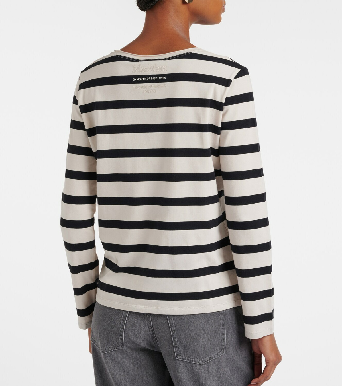 'S Max Mara Divina striped cotton-blend jersey T-shirt