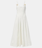 Bottega Veneta Paneled cotton-blend midi dress