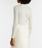 Leo Lin Claire embellished wool and cashmere cardigan