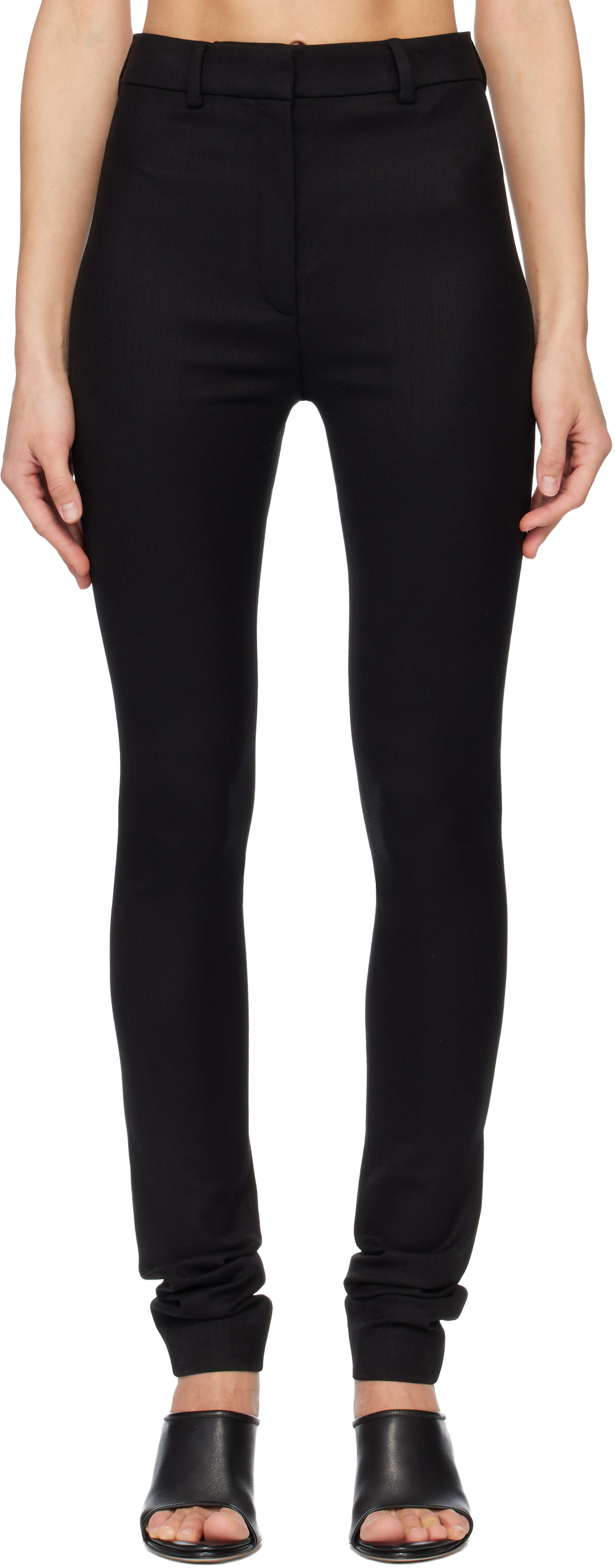 Acne Studios Black Wool Leggings
