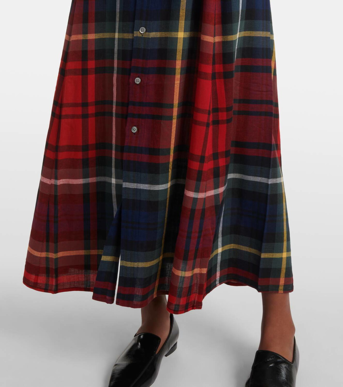 strapless open back dress RALPH LAUREN Size S Red Blue Green Plaid Woven Button Down Long Sleeve   Sui Generis Designer Consignment