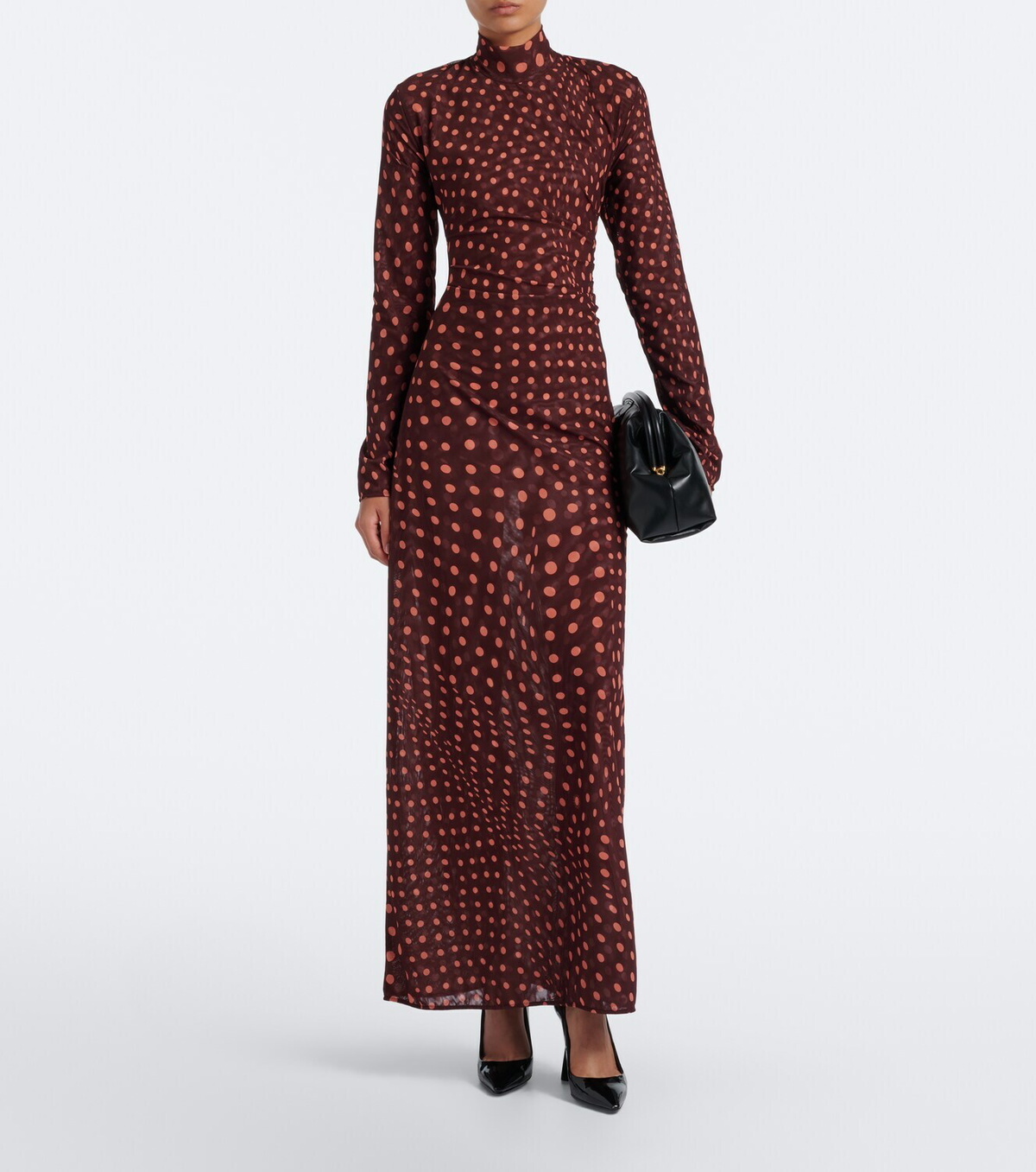 Stella McCartney Polka dot mesh maxi dress