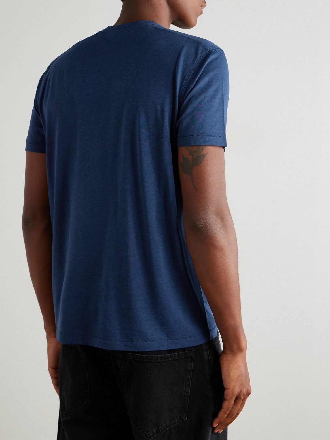 TOM FORD Cotton blend t-shirt トムフォード リヨセル TOM FORD Lyocell and Cotton-Blend Jersey T-Shirt for Men
