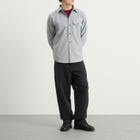 Randy's Garments Men's Randy’s Garments  1 Pocket Shirt in White/Indigo Stripe Denim