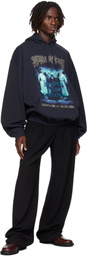 VETEMENTS Navy Cradle of Filth 'Vampire Cult' Oversized Hoodie