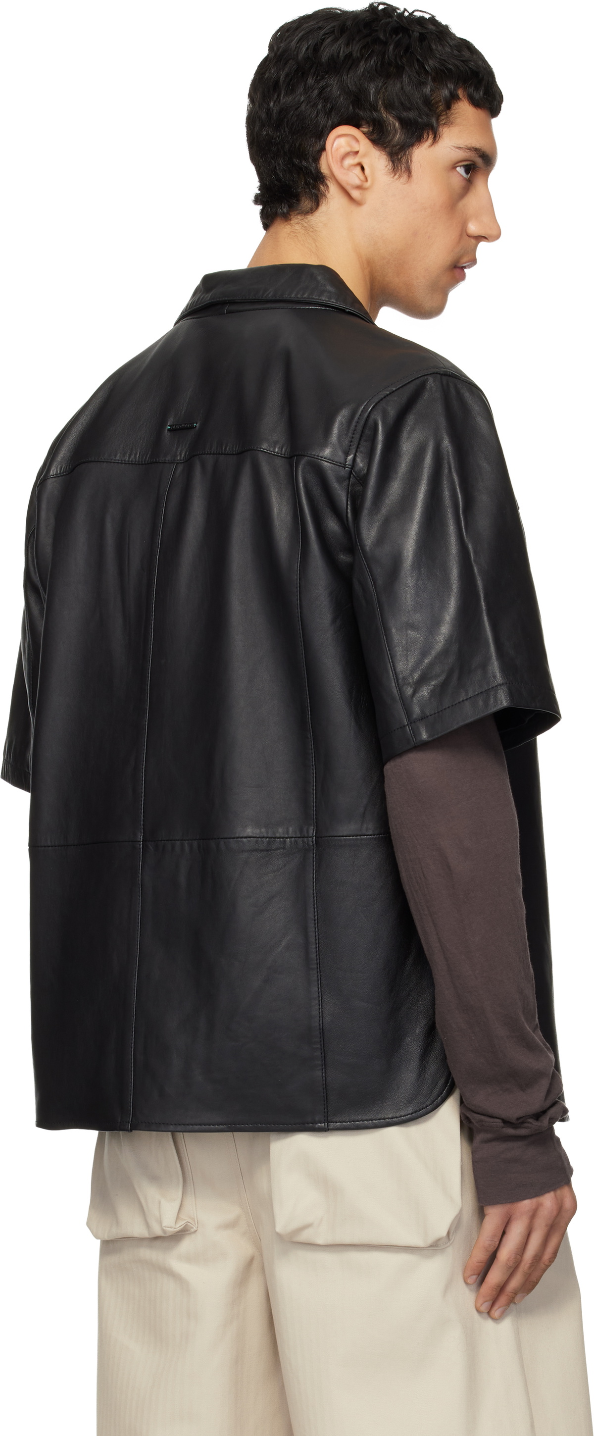 Deadwood Black Bahama Leather Shirt