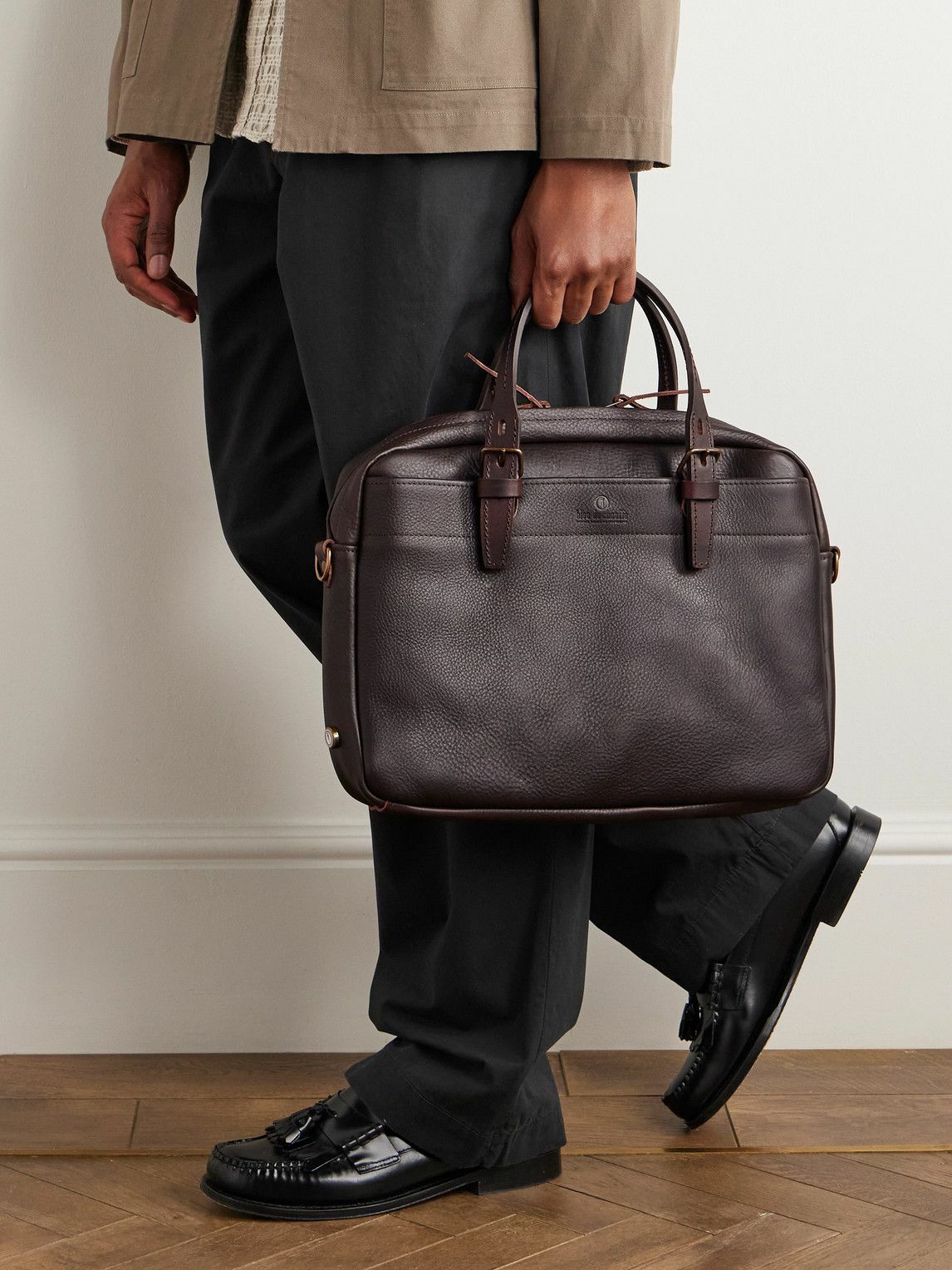 Bleu de Chauffe - Folder Business Full-Grain Leather Briefcase