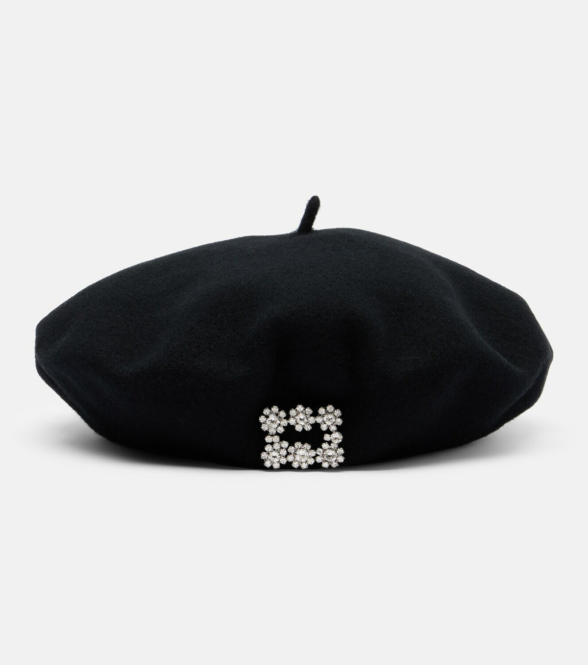 Roger Vivier Embellished wool beret