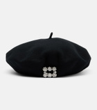 Roger Vivier Embellished wool beret