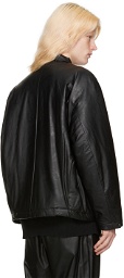 N.Hoolywood Black Darted Faux-Leather Jacket