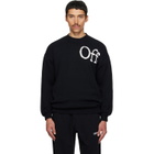 Off-White Black 'OW' Shared Logo Knit Crewneck Sweater