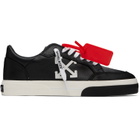 Off-White Black Vulcanized Low Calf Sneakers