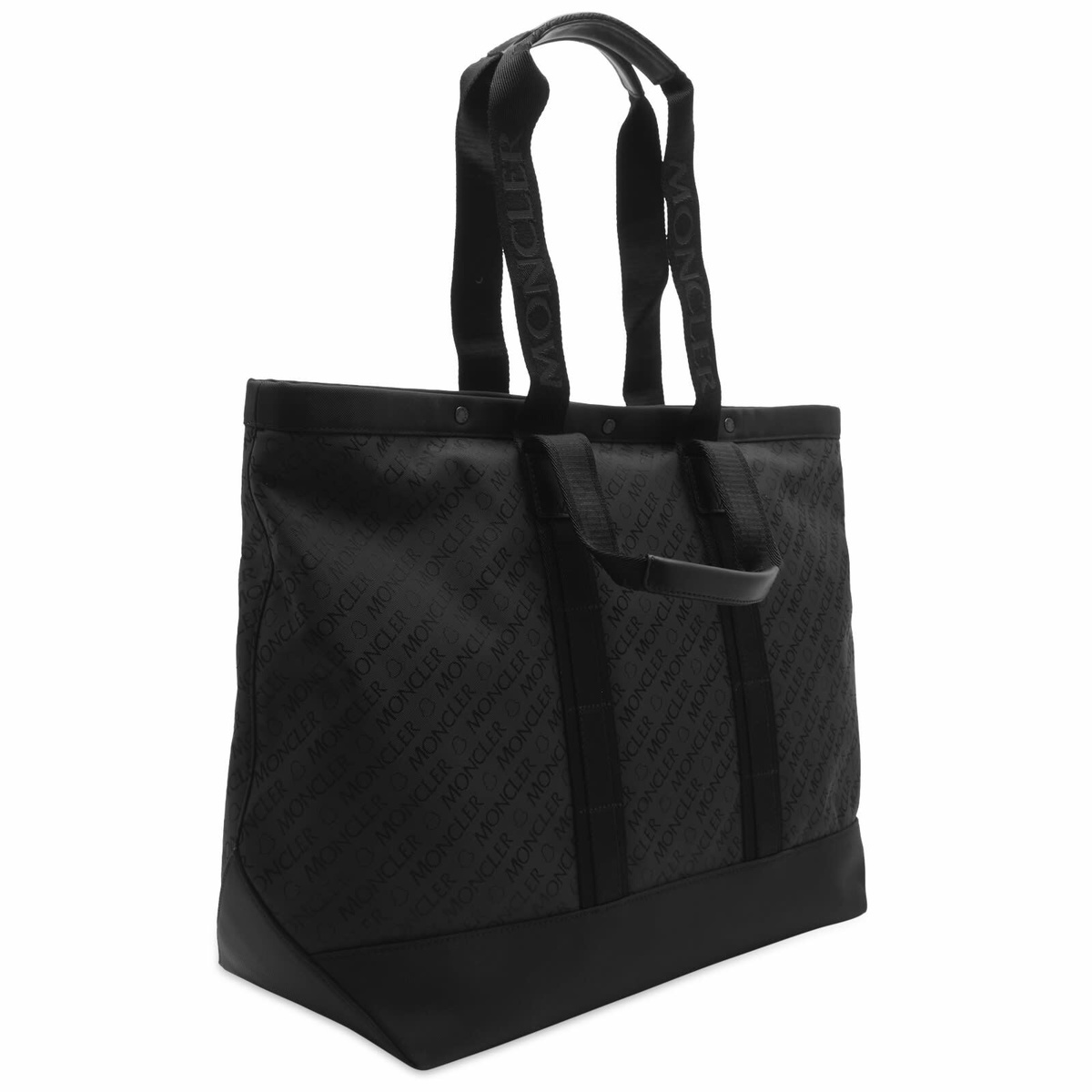 【MONCLER】24SS Tech Tote ナイロントート MONCLER】Tech トートバッグ ロゴ ナイロン ブラック 2WAY