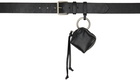 Dries Van Noten Black Pouch Belt