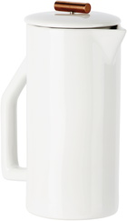 YIELD White Ceramic French Press, 850 mL