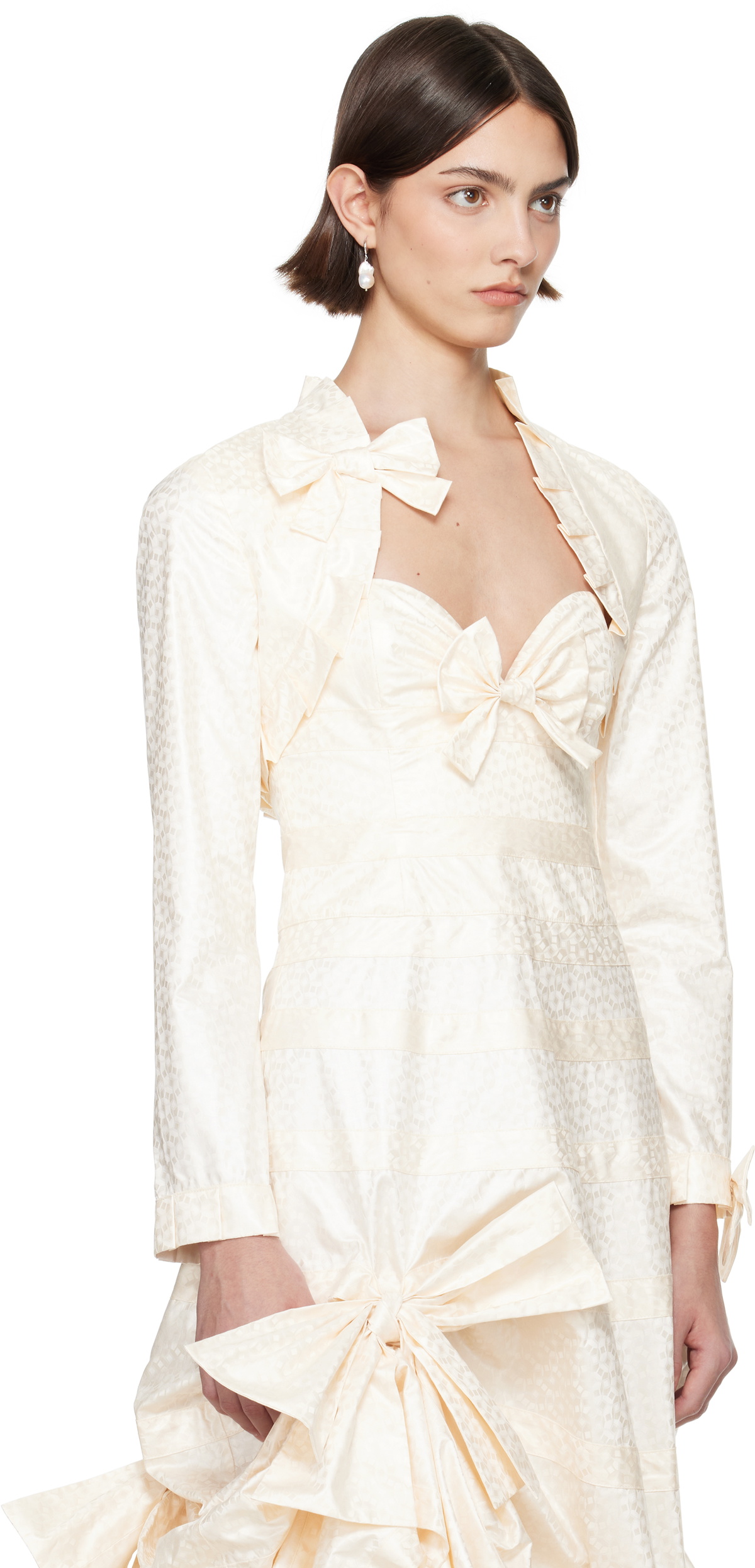 SUPER YAYA SSENSE Exclusive Bridal Capsule Bolero Cardigan