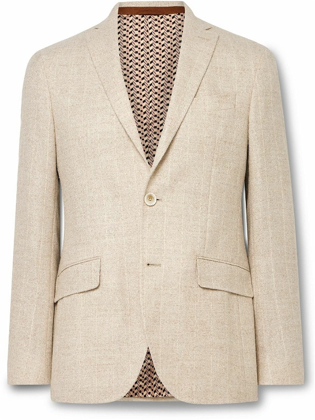 Photo: Etro - Checked Alpaca-Blend Suit Jacket - Neutrals