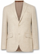 Etro - Checked Alpaca-Blend Suit Jacket - Neutrals