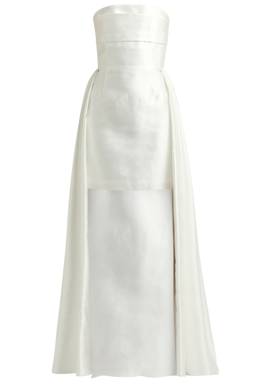 Solace London Trina Strapless Faille Gown Cream
