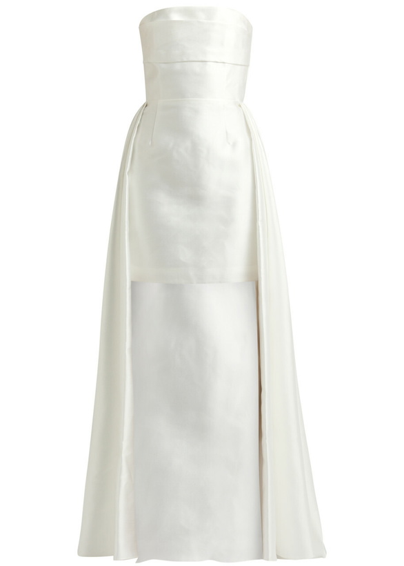 Photo: Solace London Trina Strapless Faille Gown Cream