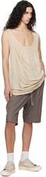 Rick Owens Beige Temple Pony Tank Top