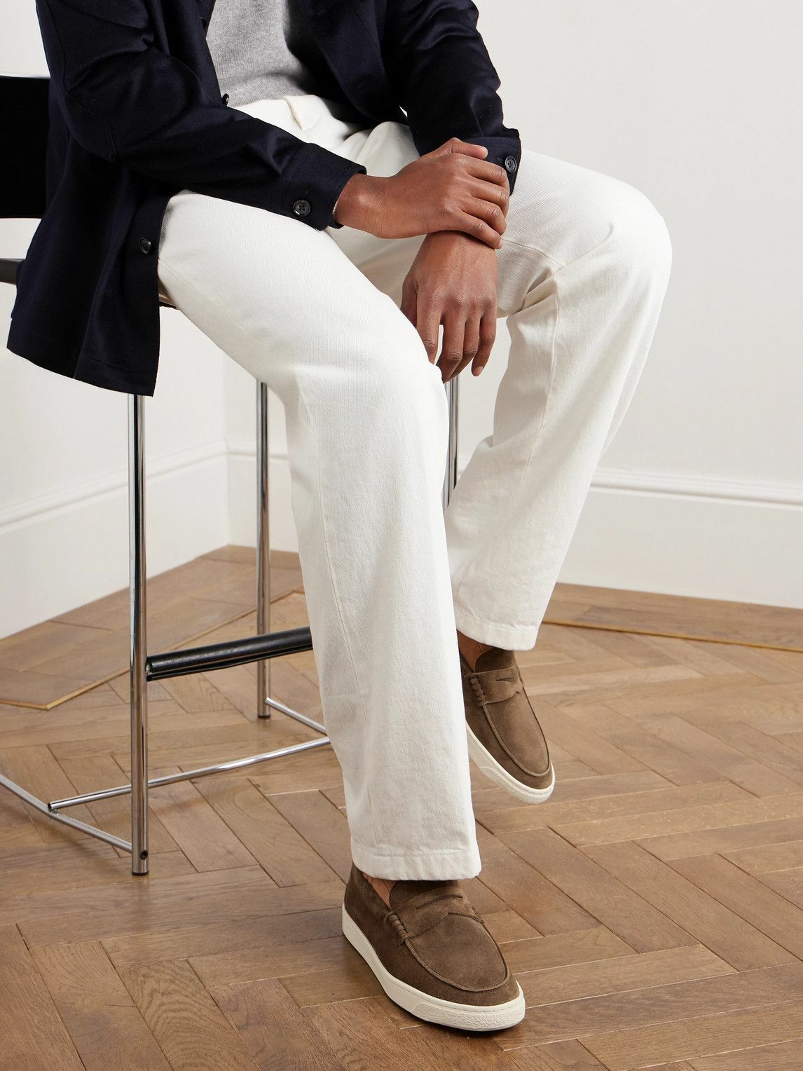 Brunello Cucinelli - Suede Penny Loafers - Brown Brunello