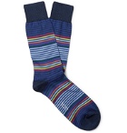 Paul Smith - Striped Cotton-Blend Socks - Blue