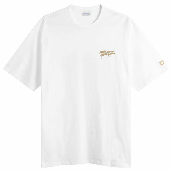 Photo: Columbia Men's CSC™ Heavyweight Back Graphic T-Shirt in White Heritage