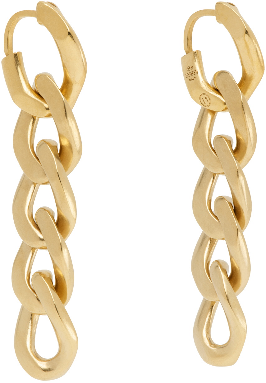 Maison Margiela Gold Gourmette Collection Earrings