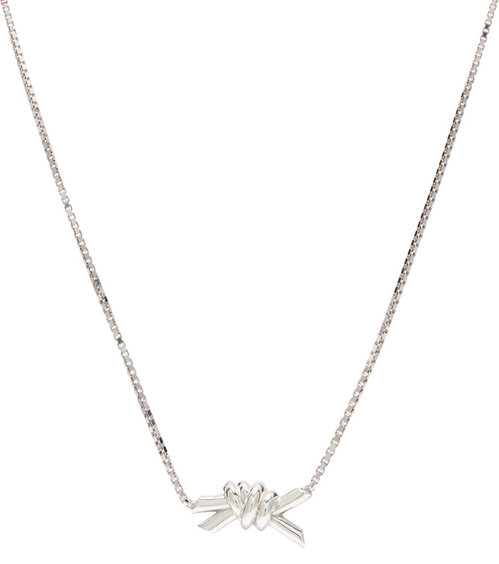 Photo: Bottega Veneta Knot sterling silver necklace