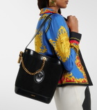 Versace La Medusa suede shoulder bag
