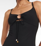 Tory Burch Embellished cutout swimsuit