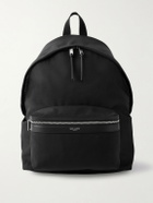 SAINT LAURENT - City Leather-Trimmed Canvas Backpack