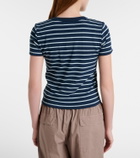 Velvet Brenda striped cotton-blend T-shirt