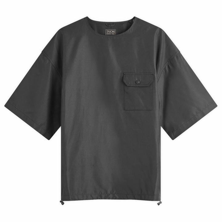 Photo: Taion Men's Military Half Sleeve T-Shirt in Black