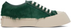 Marni Green Long-Hair Pablo Sneakers