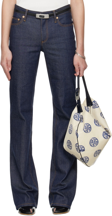 Photo: Tory Burch Navy Skinny Leg Jeans