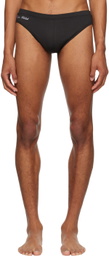 Raga Malak Black Embroidered Swim Briefs
