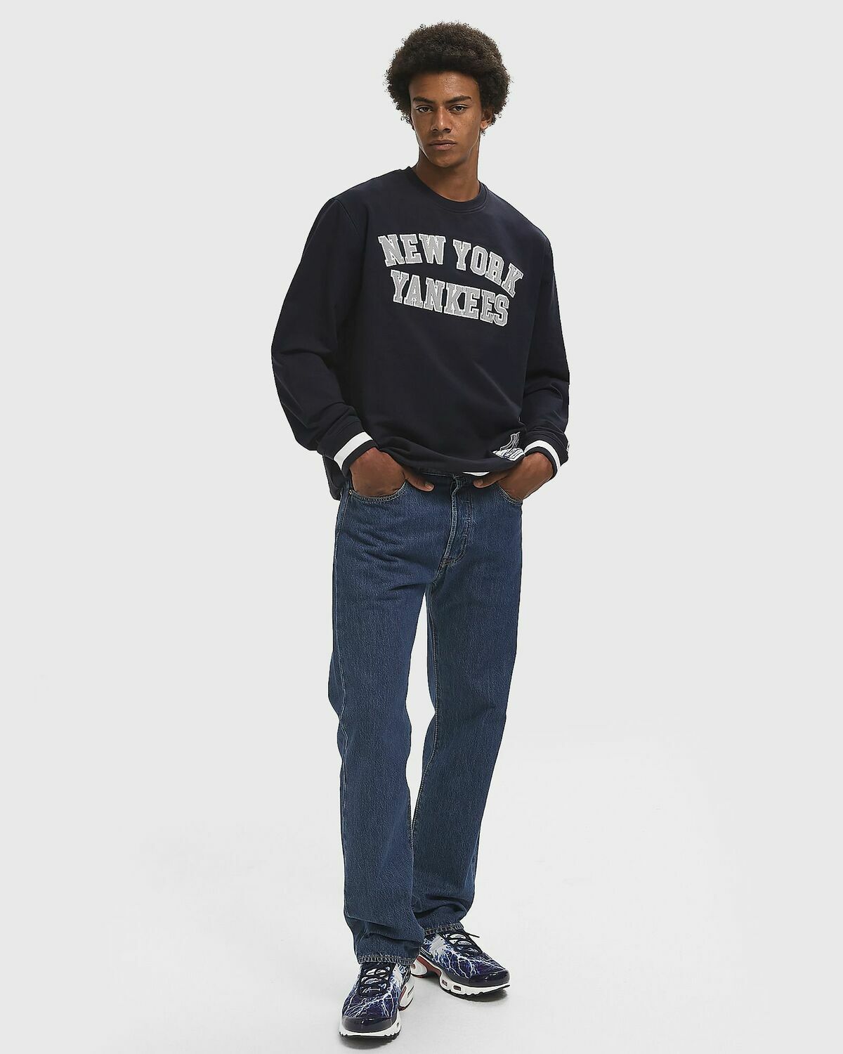 New Era LOGOSLCT CRWSWT2254 NEW YORK YANKEES Blue Mens Sweatshirt