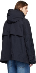 Juun.J Black Storm Flap Coat