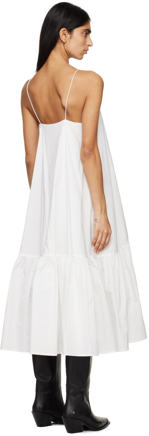 ANINE BING White Avarie Midi Dress
