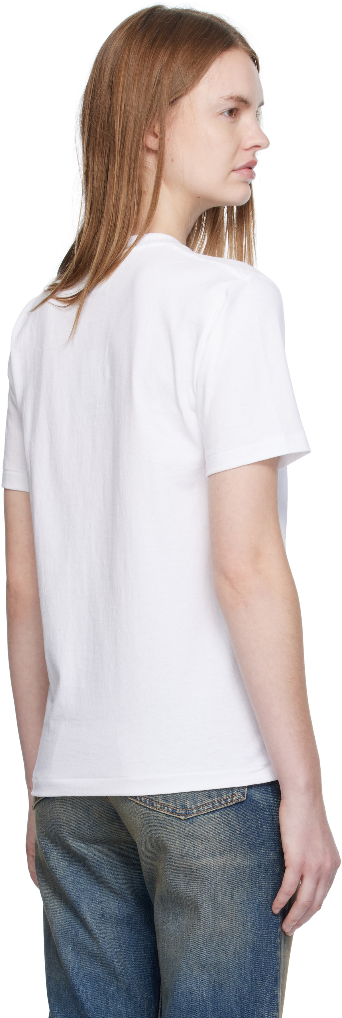BAPE White Crystal Stone College T-shirt
