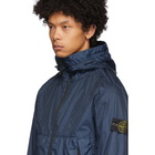 Stone Island Navy Nylon Hooded Jacket